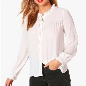 Brand new lucy tie long sleeve shirt in white